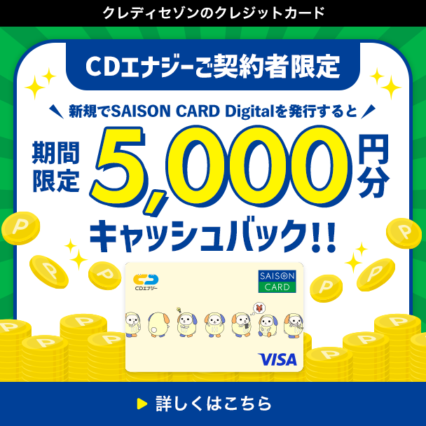 クレディセゾンのクレジットカード CDエナジーご契約者者限定