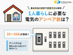 1人暮らし 電気 契約アンペア サムネイル