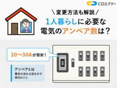 一人暮らし電気アンペア　アイキャッチ
