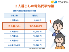 電気代　二人暮らし　サムネイル
